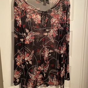 Sheer Floral Tunic